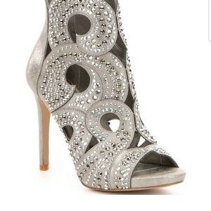 Giani Bernini Silver Embellished Heels